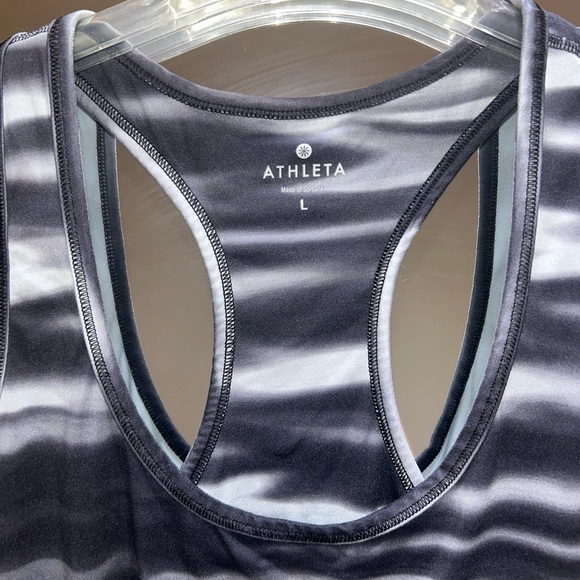 Athleta Black & White Racerback Tank Top - Picture 2 of 3
